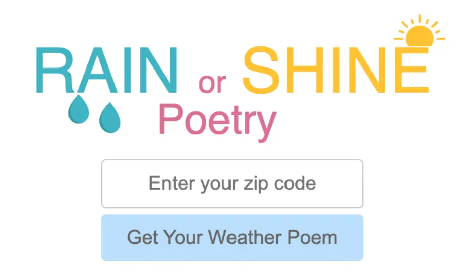 Rain or Shine LLM Poetry App